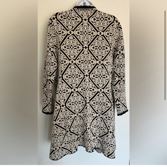 Orange Fashion Village Draped Tapestry Cardigan - Picture 2 of 11